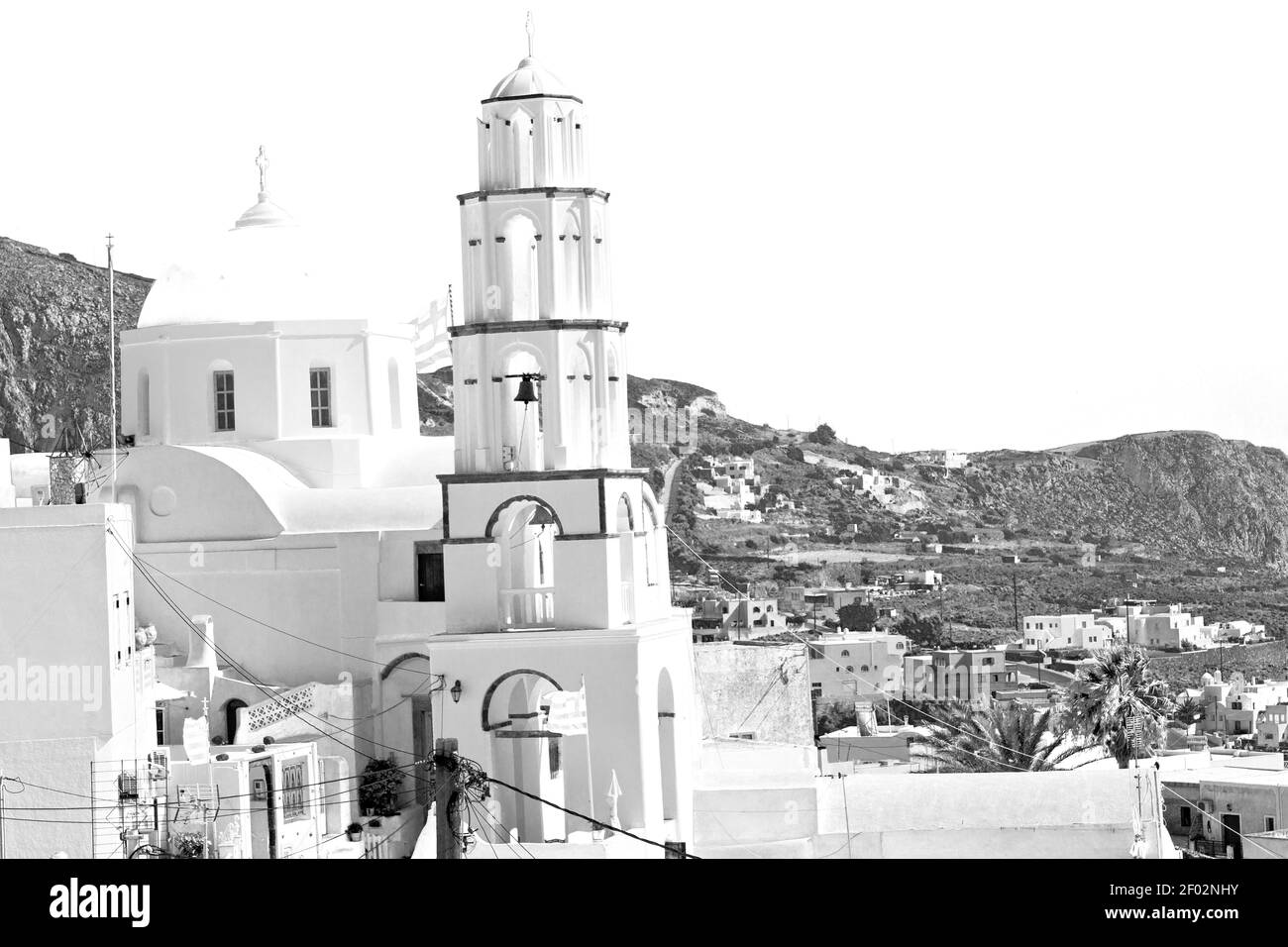 Mare in cicladi santorini Foto Stock