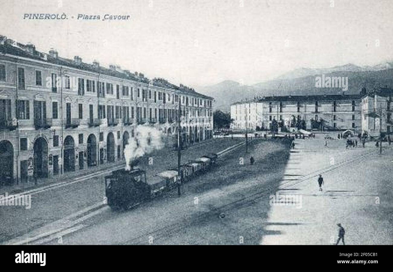 Pinerolo, piazza Cavour. Foto Stock