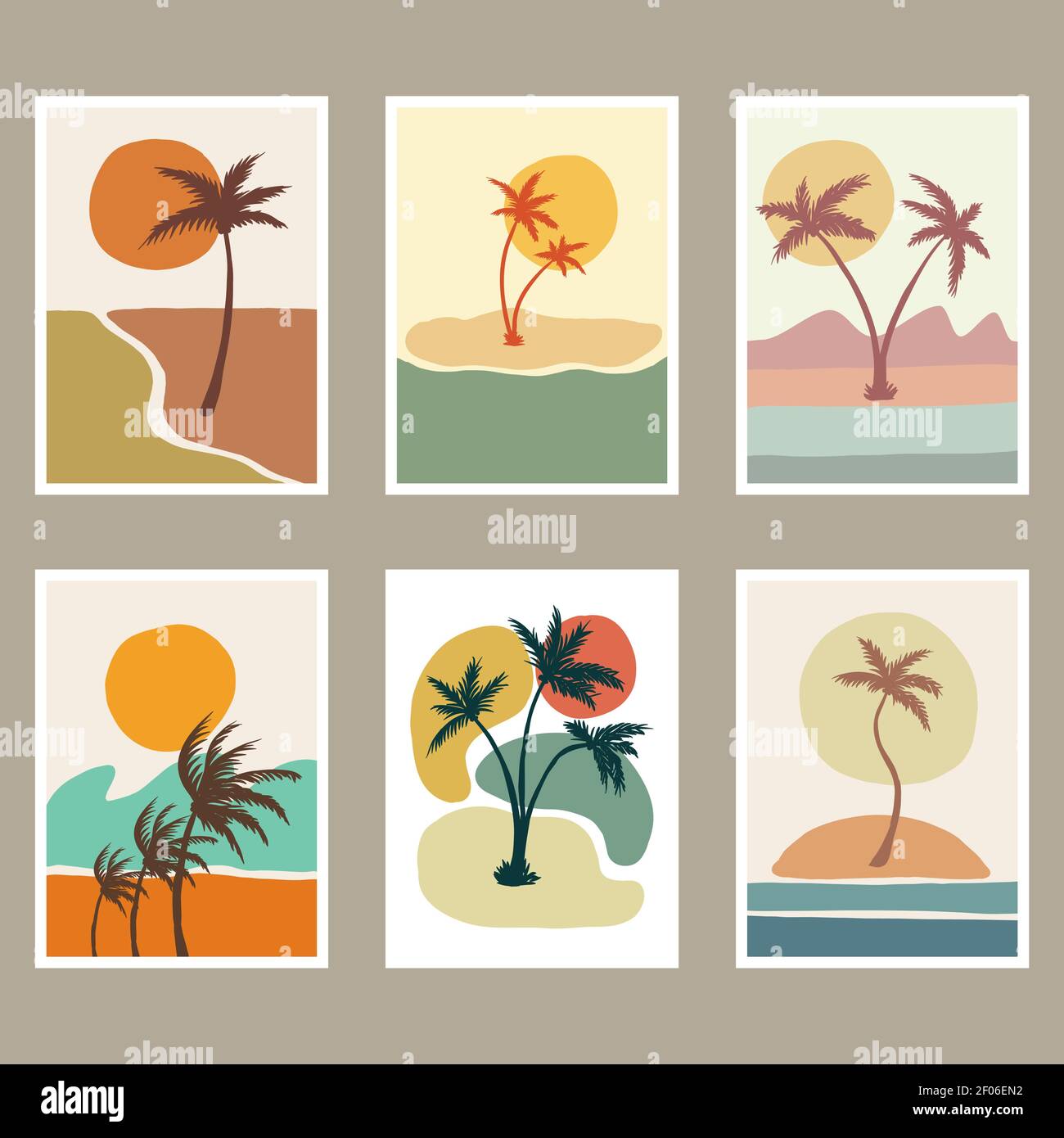 Illustrazione astratta della copertura del paesaggio della spiaggia per la vostra azienda o marca Illustrazione Vettoriale