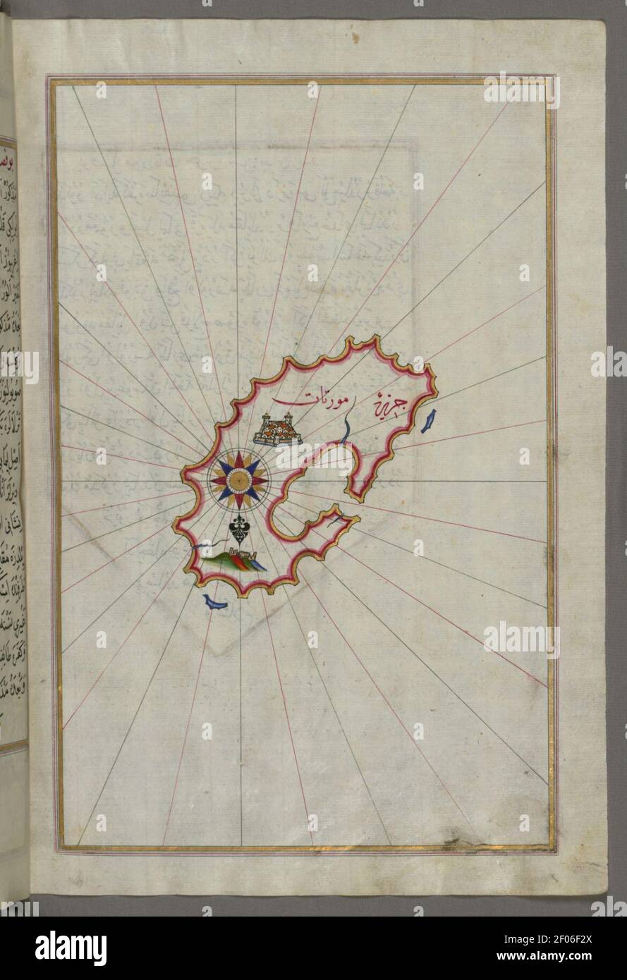 Piri Reis - Mappa dell'isola di Keos Foto Stock