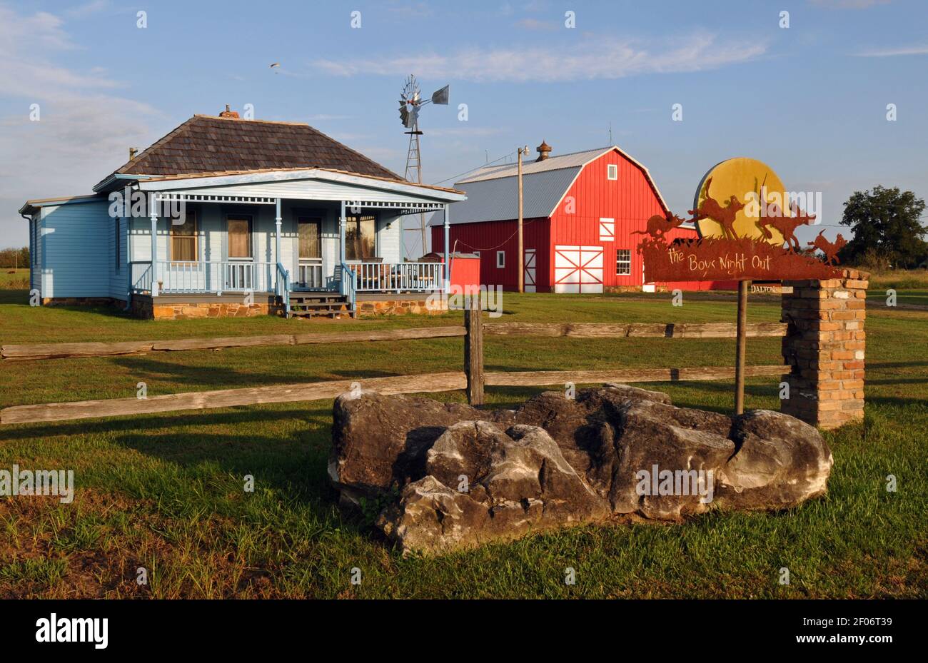 Una casa colonica a Red Oak II, a nord di Cartagine, Missouri, che è stato considerato una volta un nascondiglio per il famigerato Dalton Gang di fuorilegge. Foto Stock