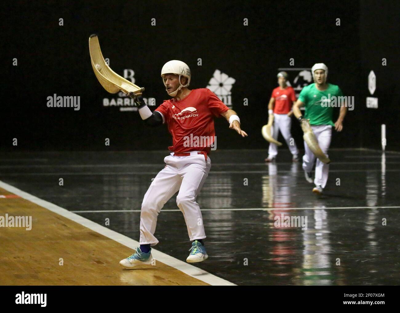 Cesta punta. Pelota basco sport. Jai-Alai Biarritz. Pays Basco. Francia. Foto Stock