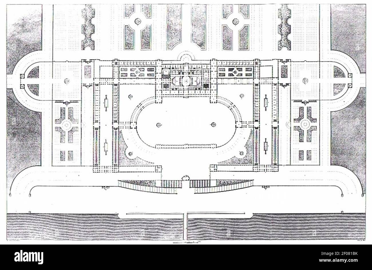 Plan du palais du Roi de Rome. Foto Stock