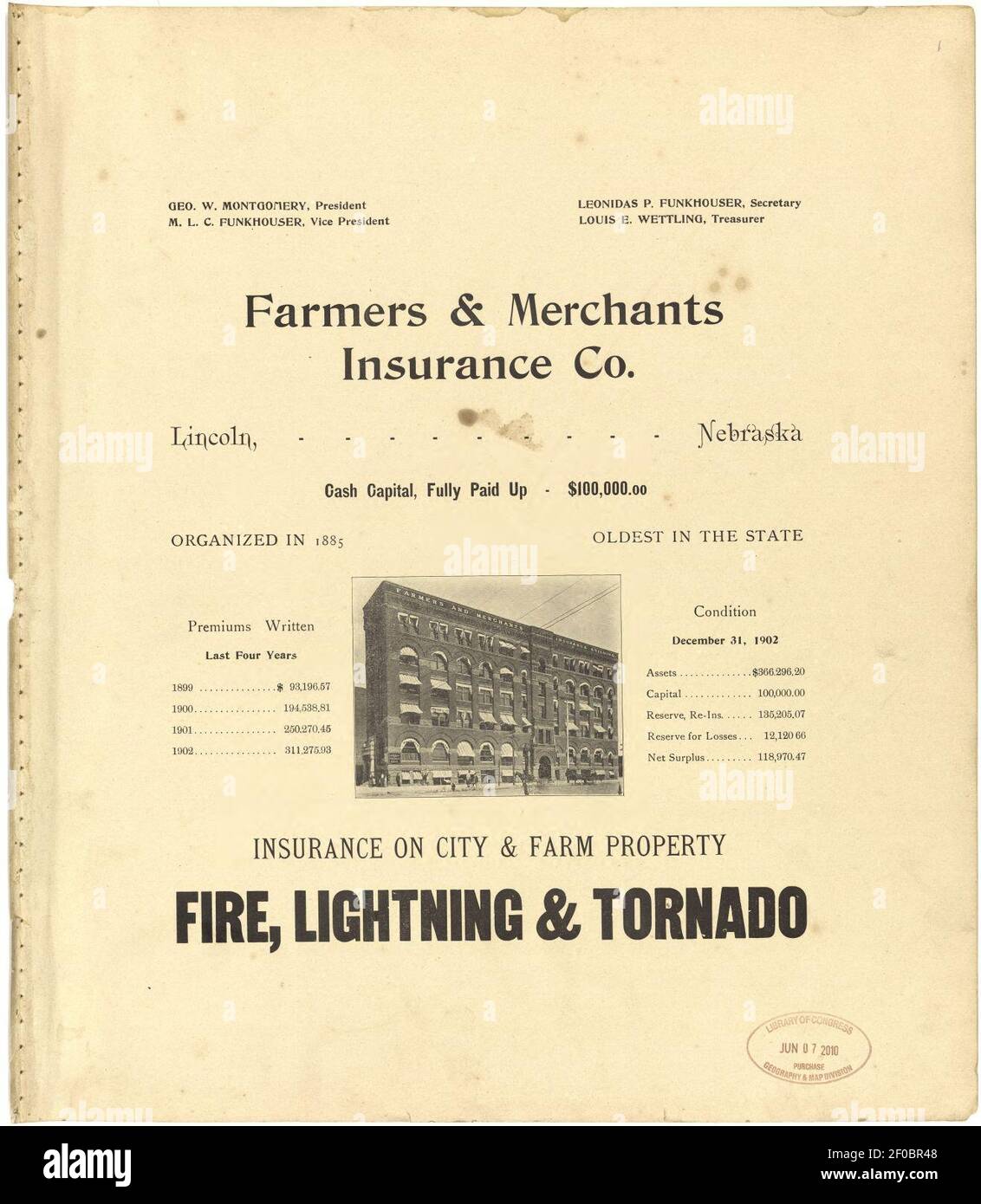 Plat libro di Lancaster County, Nebraska - contenente pipistrelli di borgata attentamente preparati, pipistrelli di villaggio, analisi del sistema di terra degli Stati Uniti, elenco dei principali agricoltori, reminiscenze di vecchi coloni - Foto Stock