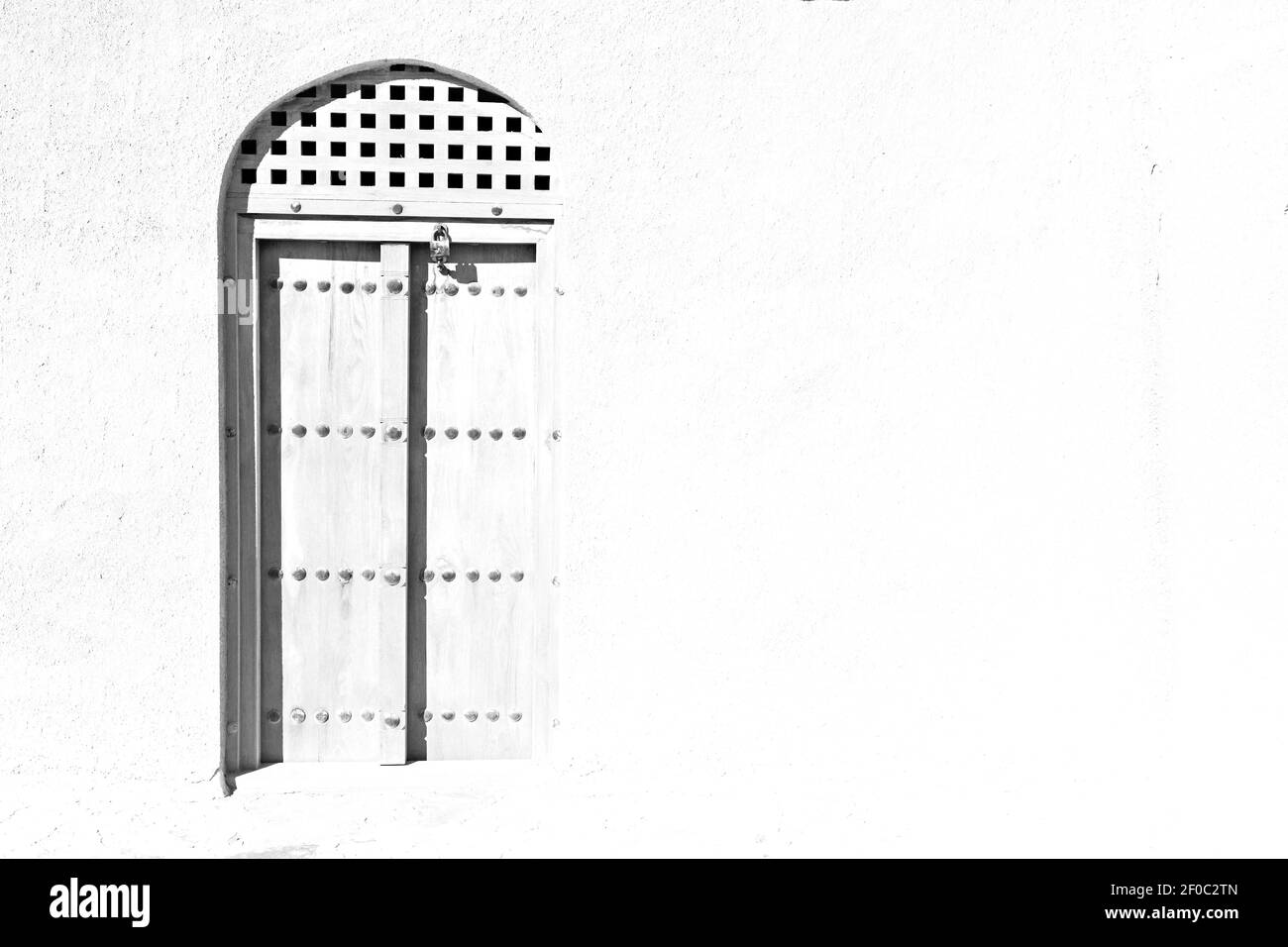 In oman vecchia porta di legno Foto Stock
