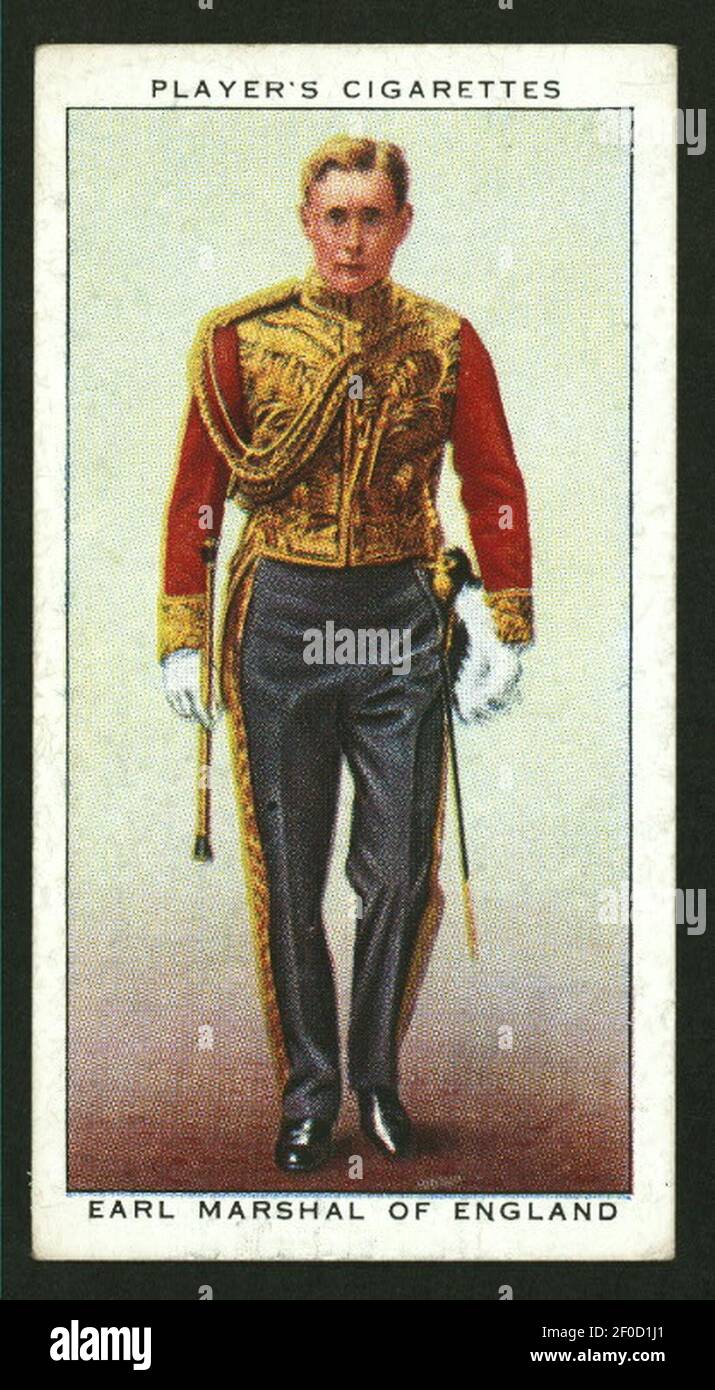 Sigarette del giocatore Earl Marshal. Foto Stock