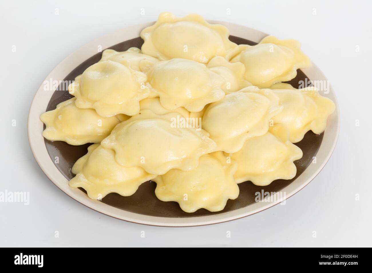 In casa tradizionale Russo Ucraino gnocchi Foto Stock