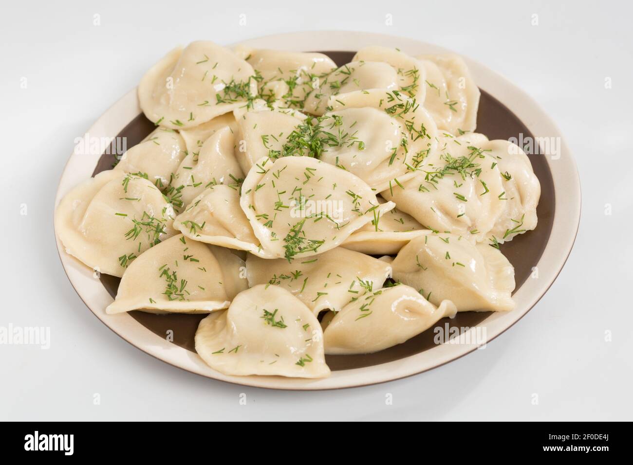 In casa tradizionale Russo Ucraino gnocchi Foto Stock