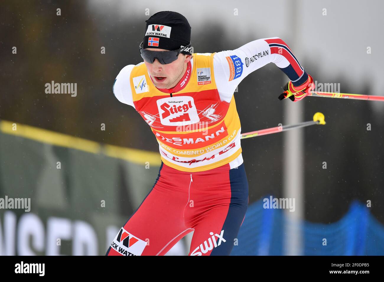 Jarl Magnus RIIBER (NOR), azione, immagine singola, motivo singolo tagliato, mezza figura, mezza cifra. Sci di fondo. Gara individuale individuale Gundersen 15 km, Coppa del mondo FIS Nordic combinata a Seefeld/Tirolo il 02.02.2020. Â | utilizzo in tutto il mondo Foto Stock