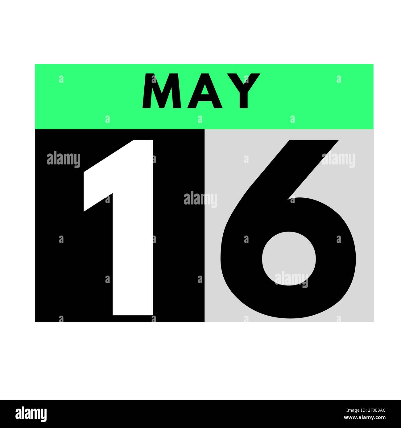 Maggio 16 . icona calendario giornaliero flat .date ,giorno, mese  .calendario per il mese di maggio Foto stock - Alamy