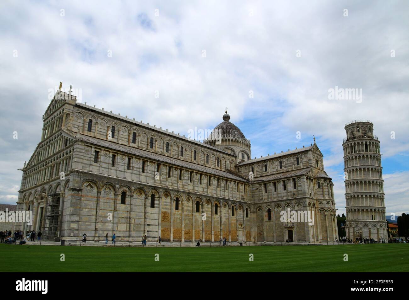 Cattedrale di Pisa con Torre Pendente, Pisa, Italia Foto Stock