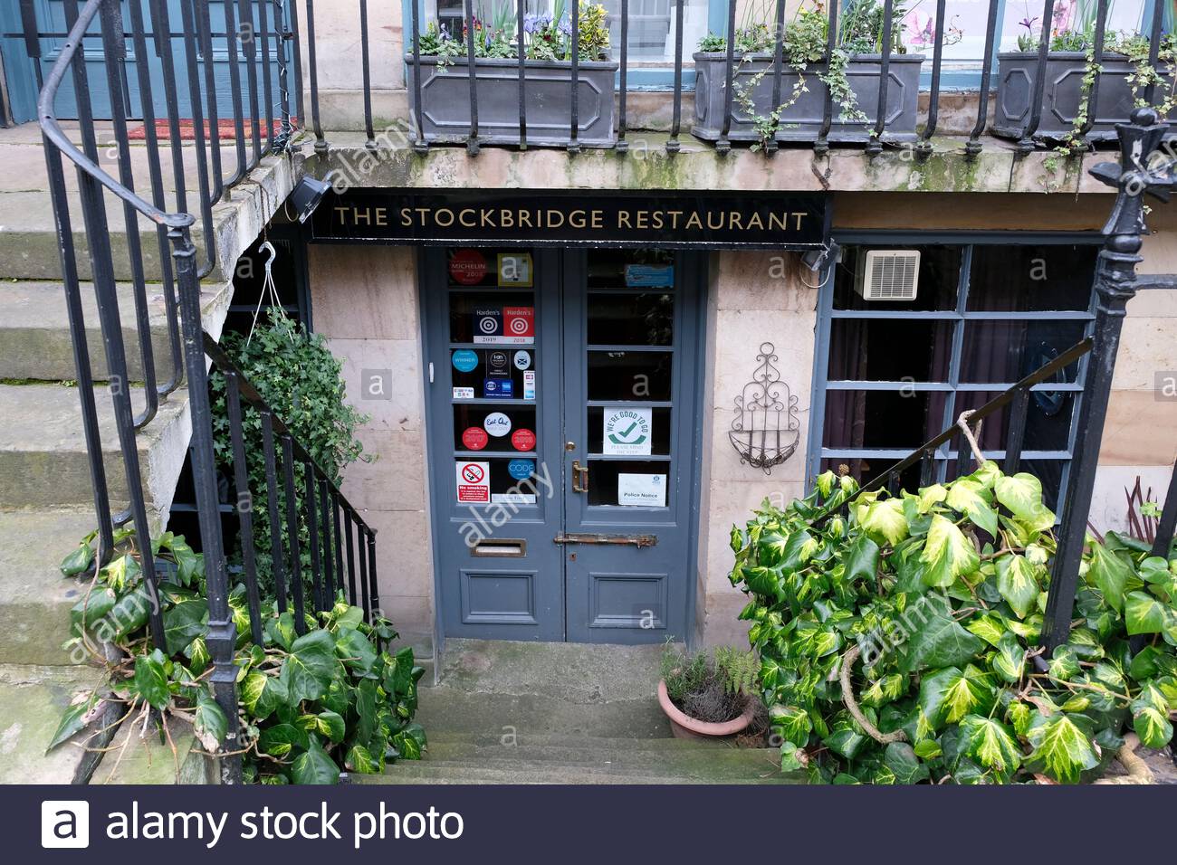 Lo Stockbridge Restaurant, St. Stephen Street, Edimburgo, Scozia Foto Stock