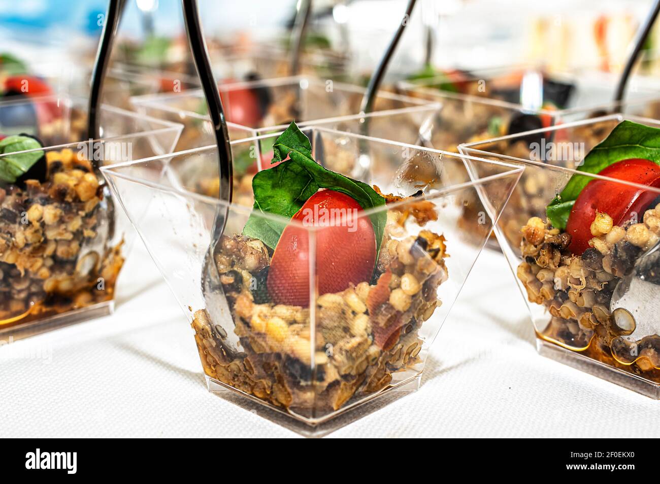 Food Photography Finger Food buffet alla reception di a. Battesimo Foto Stock