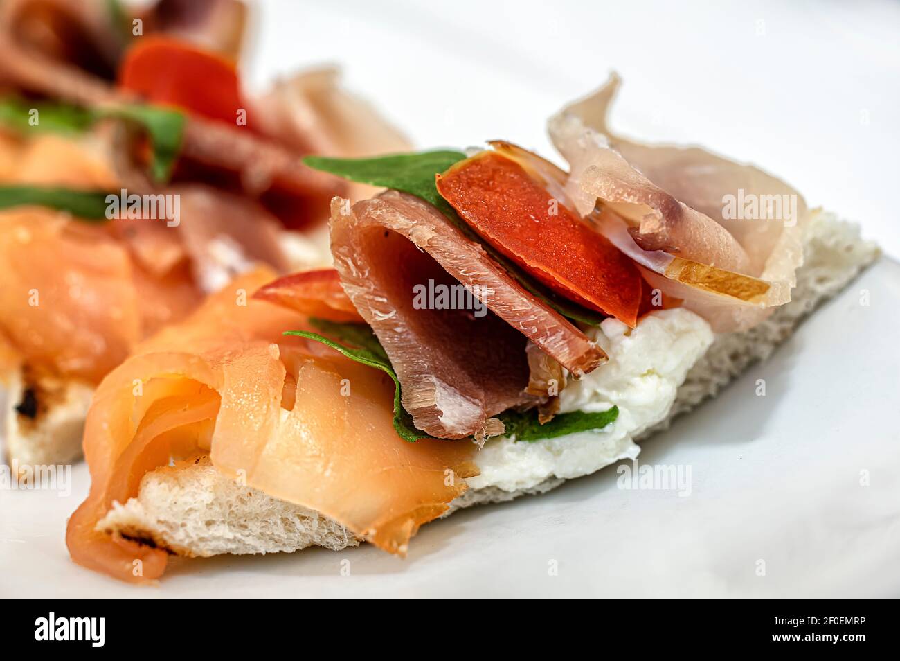 Food Photography Finger Food buffet alla reception di a. Battesimo Foto Stock