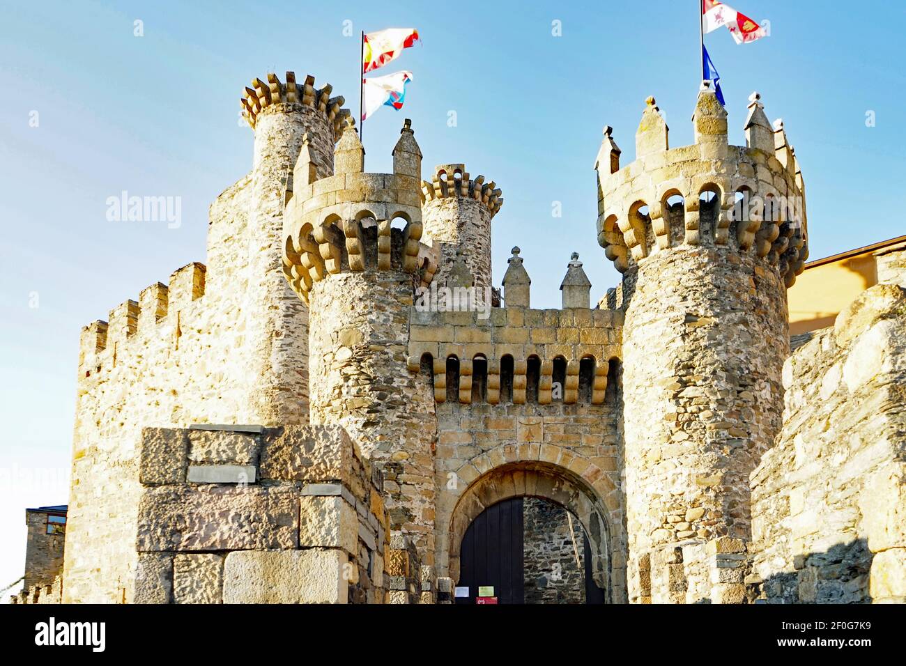 Castello di Ponferrada, Castello dei Cavalieri Templari, 2020, Foto Stock