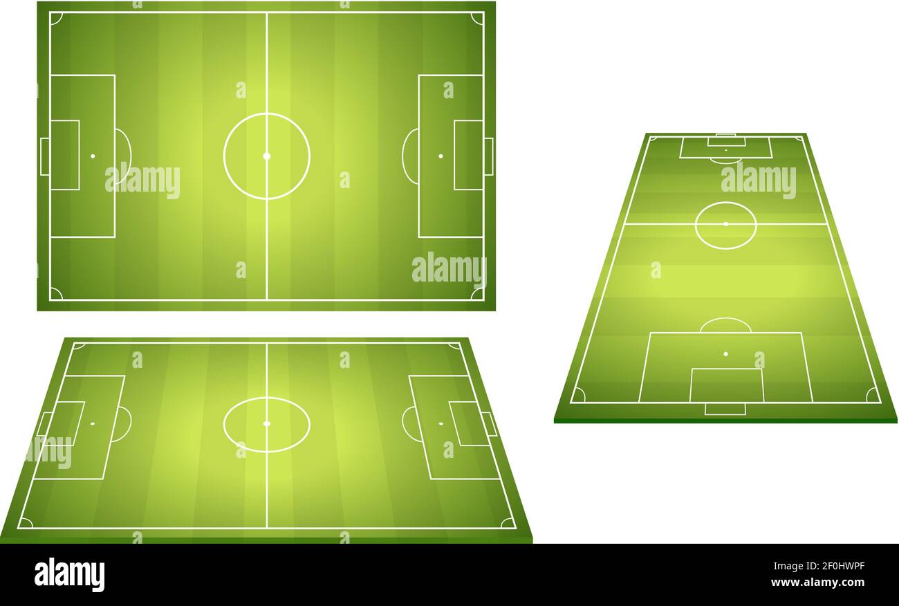 Set di campi da calcio Illustrazione Vettoriale