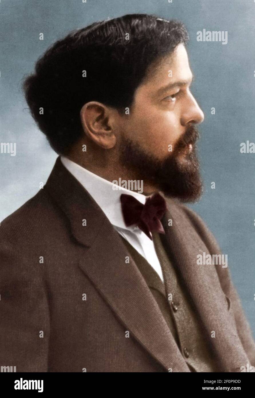 CLAUDE DEBUSSY (1862-1918) compositore francese circa 1908 Foto Stock