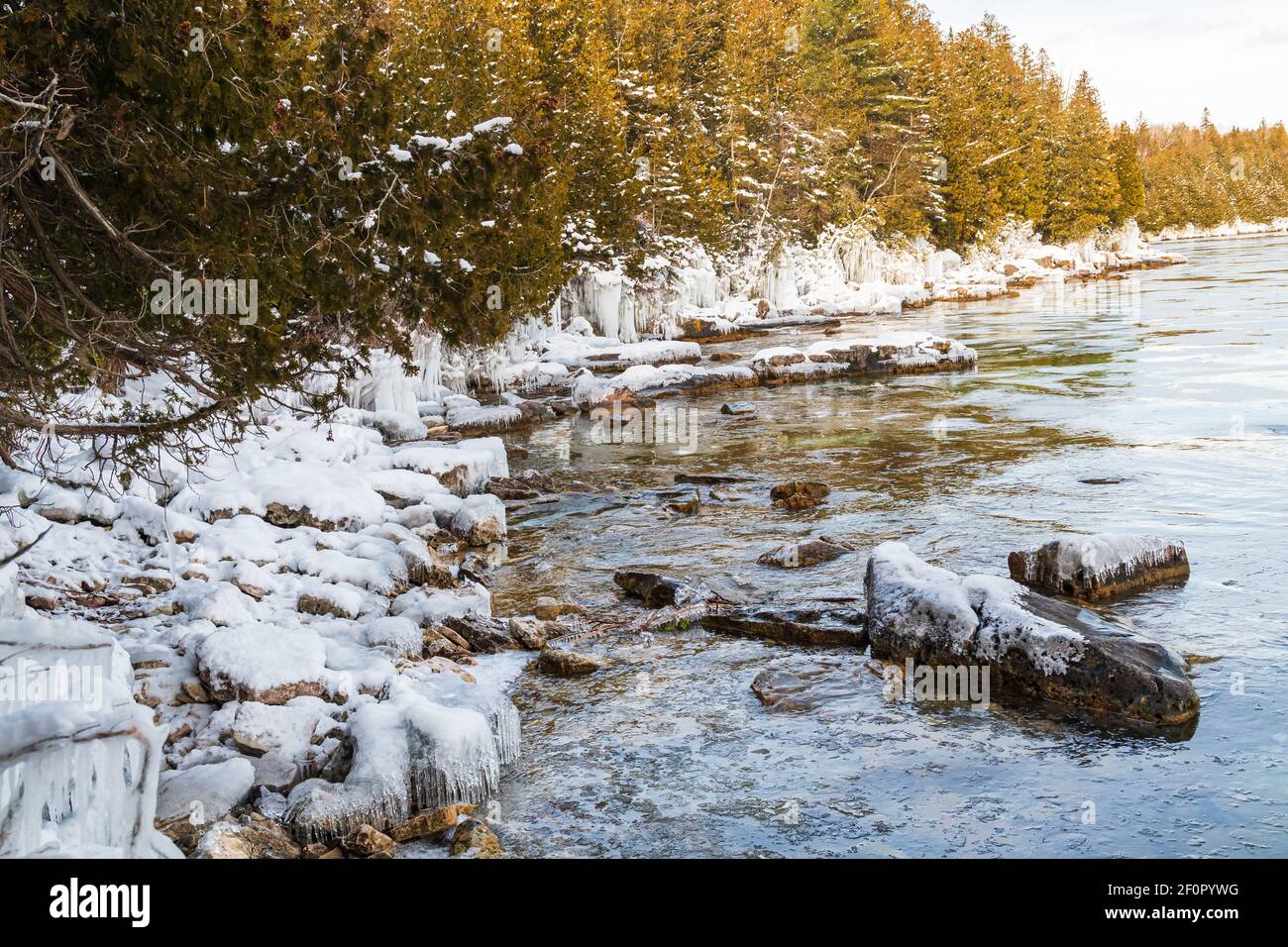 Fathom Five National Park Grey Sauble County Bruce Peninsula Ontario Canada Foto Stock