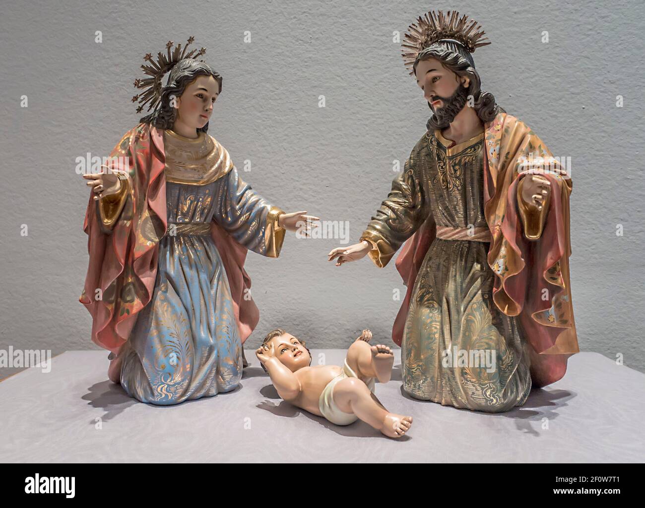 Gesù, Maria e la Natività di Giuseppe Foto Stock