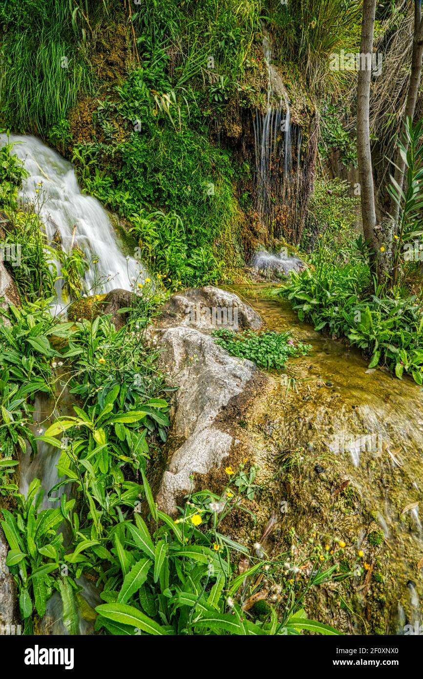 Famosa Font Algar, Costa Blanca Spagna Foto Stock