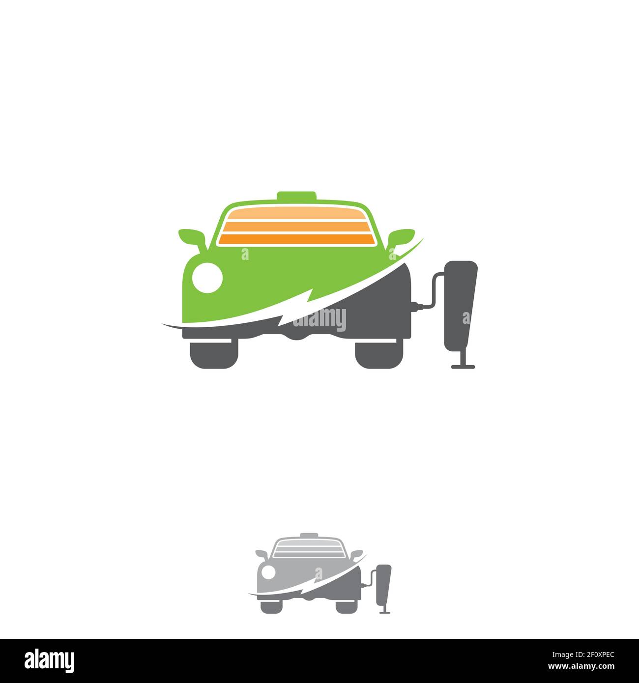 Icona auto elettrica isolata su sfondo bianco dalla collezione di ecologia. Icona auto elettrica simbolo di auto elettrica moderna e alla moda. Illustrazione vettoriale e Illustrazione Vettoriale