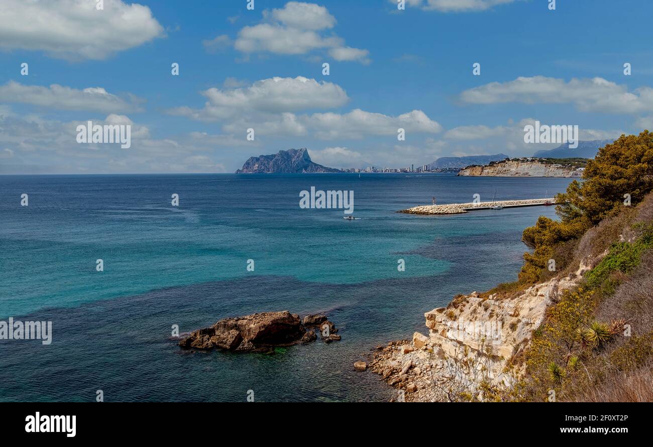 Costa Blanca costa, Spagna Foto Stock