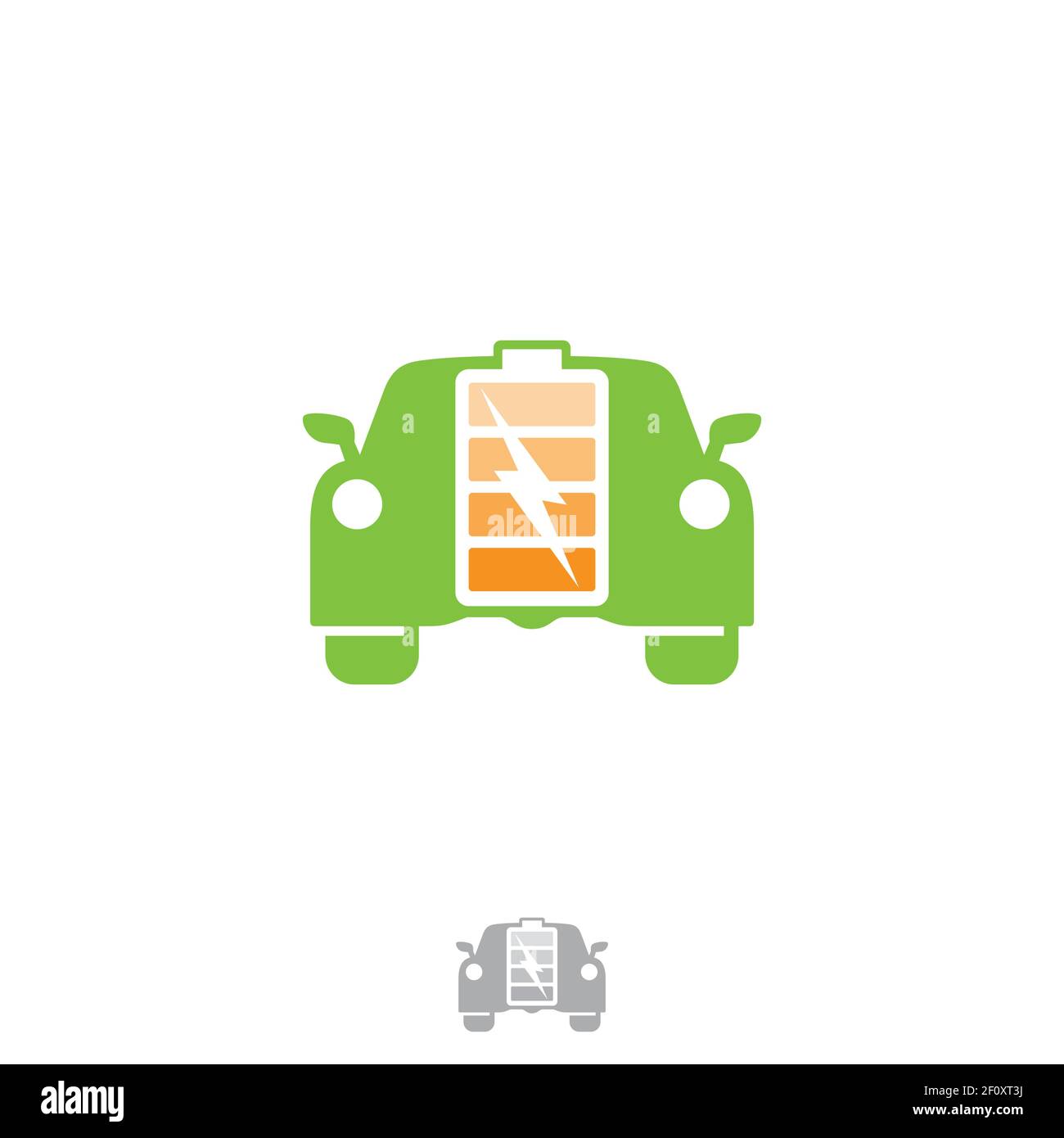 Icona auto elettrica isolata su sfondo bianco dalla collezione di ecologia. Icona auto elettrica simbolo di auto elettrica moderna e alla moda. Illustrazione vettoriale e Illustrazione Vettoriale