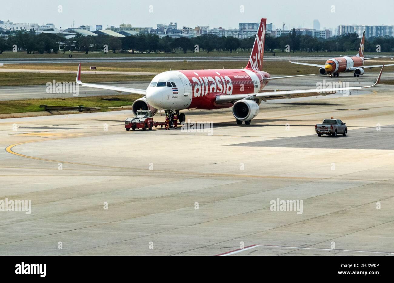 Aereo all'aeroporto internazionale Don Mueang Bangkok Thailandia. Foto Stock