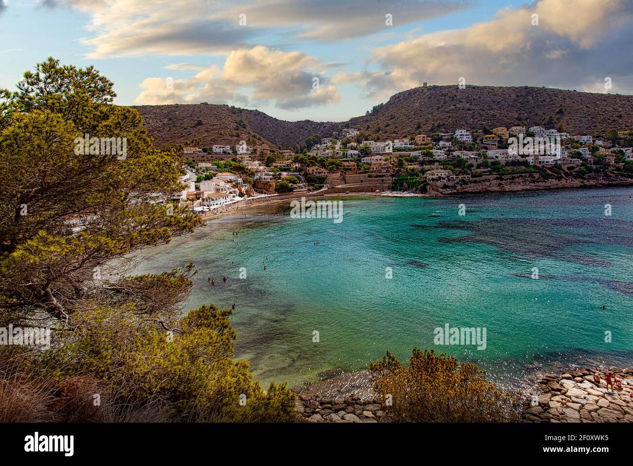 Moraira Beach, Costa Blanca, Spagna Foto Stock