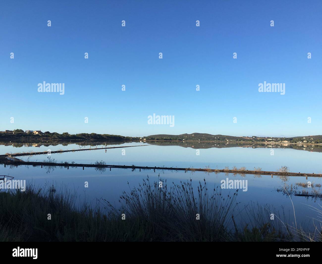 La soluzione salina in San Pietro Isola, la Sardegna Italia Foto Stock