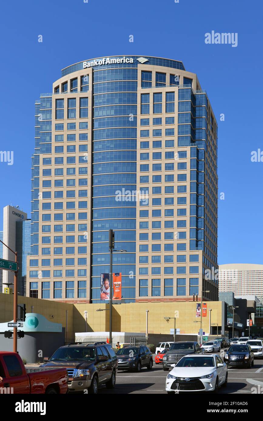 Phoenix, AZ, USA - 21 febbraio 2016: Bank of America Tower nel centro di Phoenix. Boa è il secondo istituto bancario negli Stati Uniti. Foto Stock