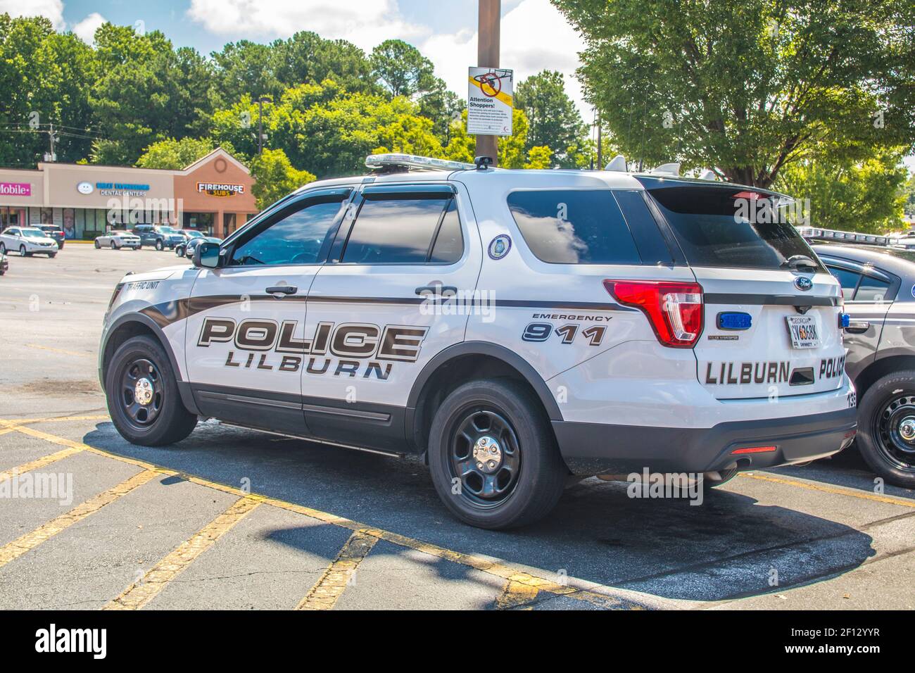 Gwinnett County, GA / USA - 07 09 20: Lilburn Police Cruiser Foto Stock