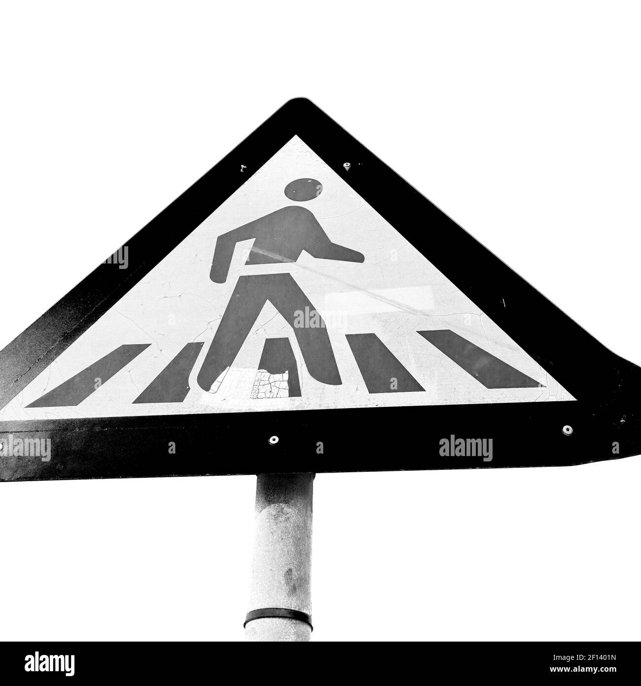 Nel sud africa strada segnale di passaggio zebra Foto Stock