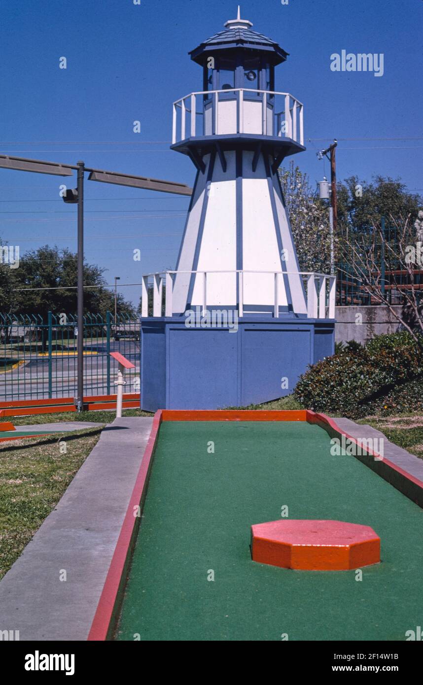 Faro - Lackland Road Putt-Putt - Fort Worth - Texas ca. 1995 Foto Stock