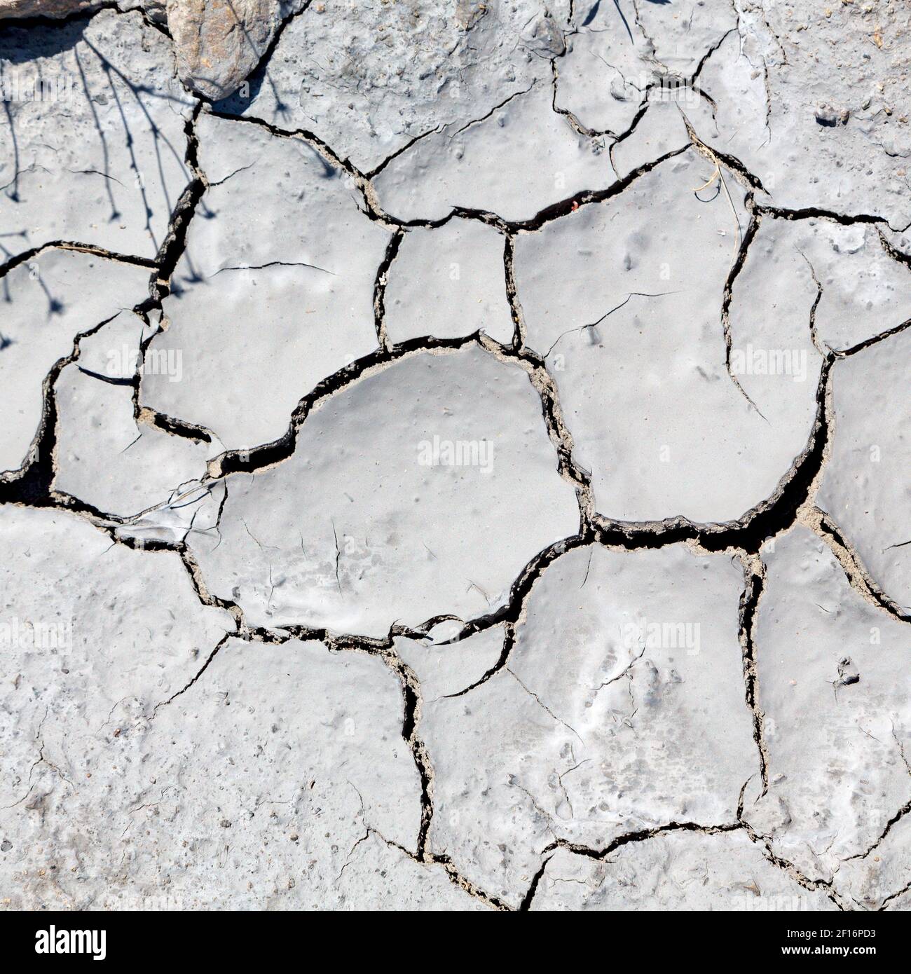 La struttura astratta della sabbia fessurata Foto Stock