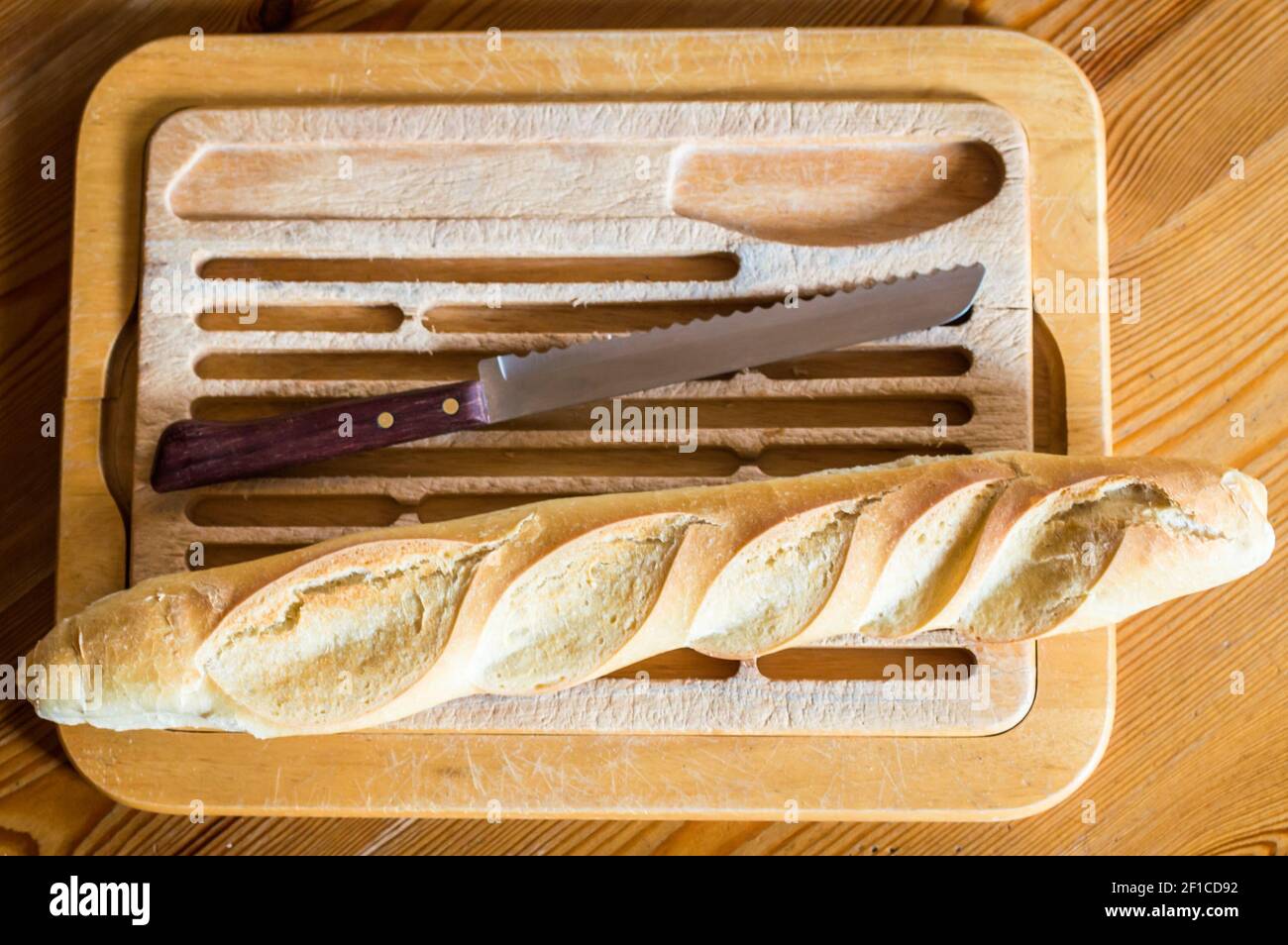 Pane francese baguette Foto Stock