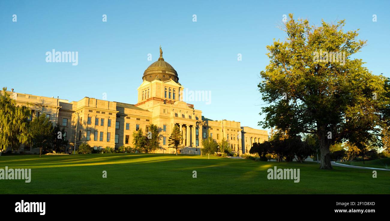 Vista panoramica cupola capitale Helena Montana State Building Foto Stock