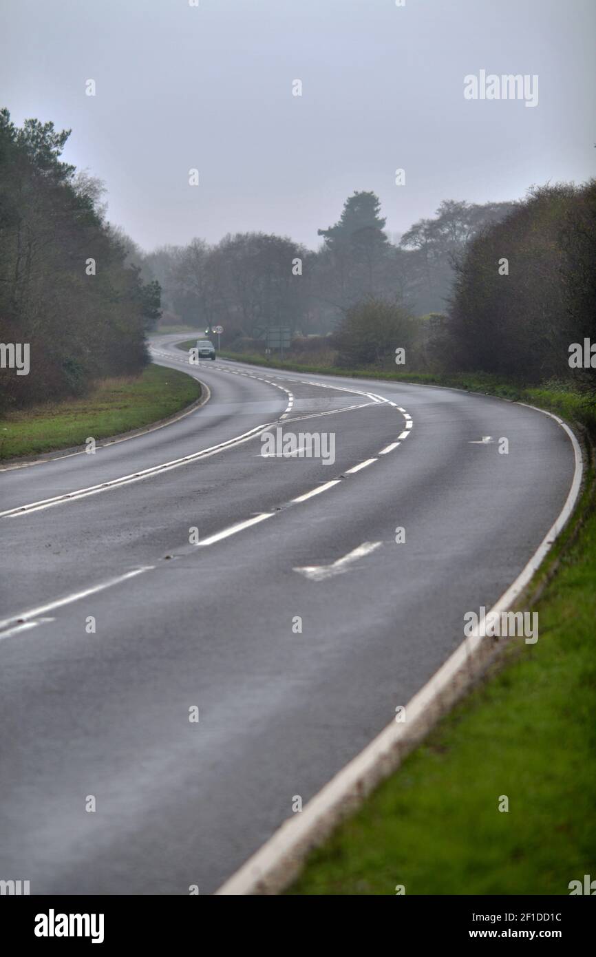 A143 kirby canna bypass norfolk inghilterra Foto Stock