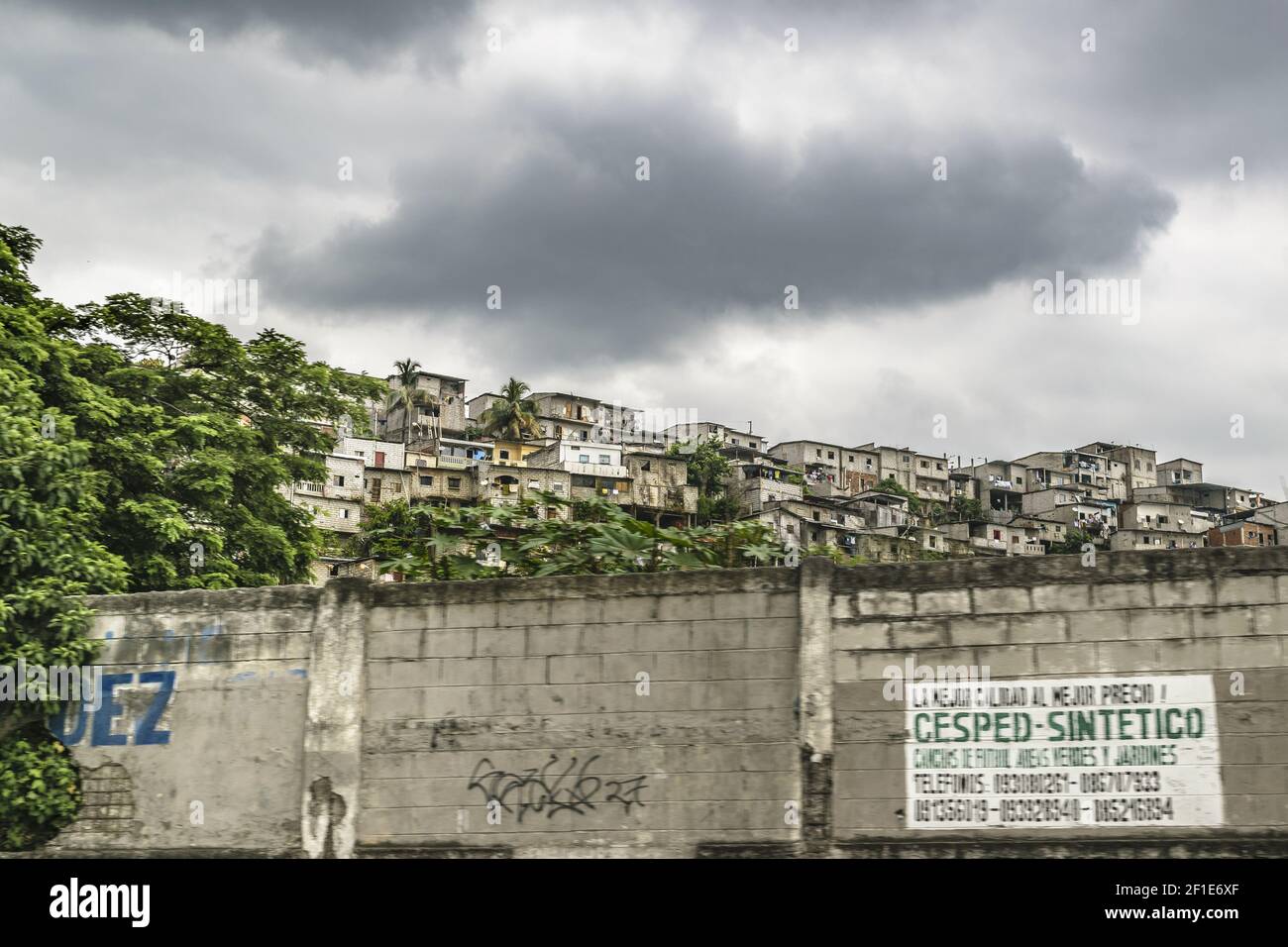 Quartiere povero, Guayaquil, Ecuador Foto Stock