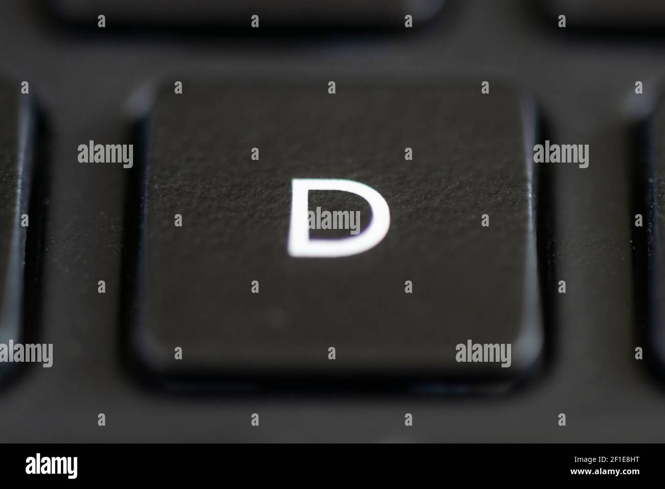 Lettera D sulla tastiera di un computer portatile Foto Stock