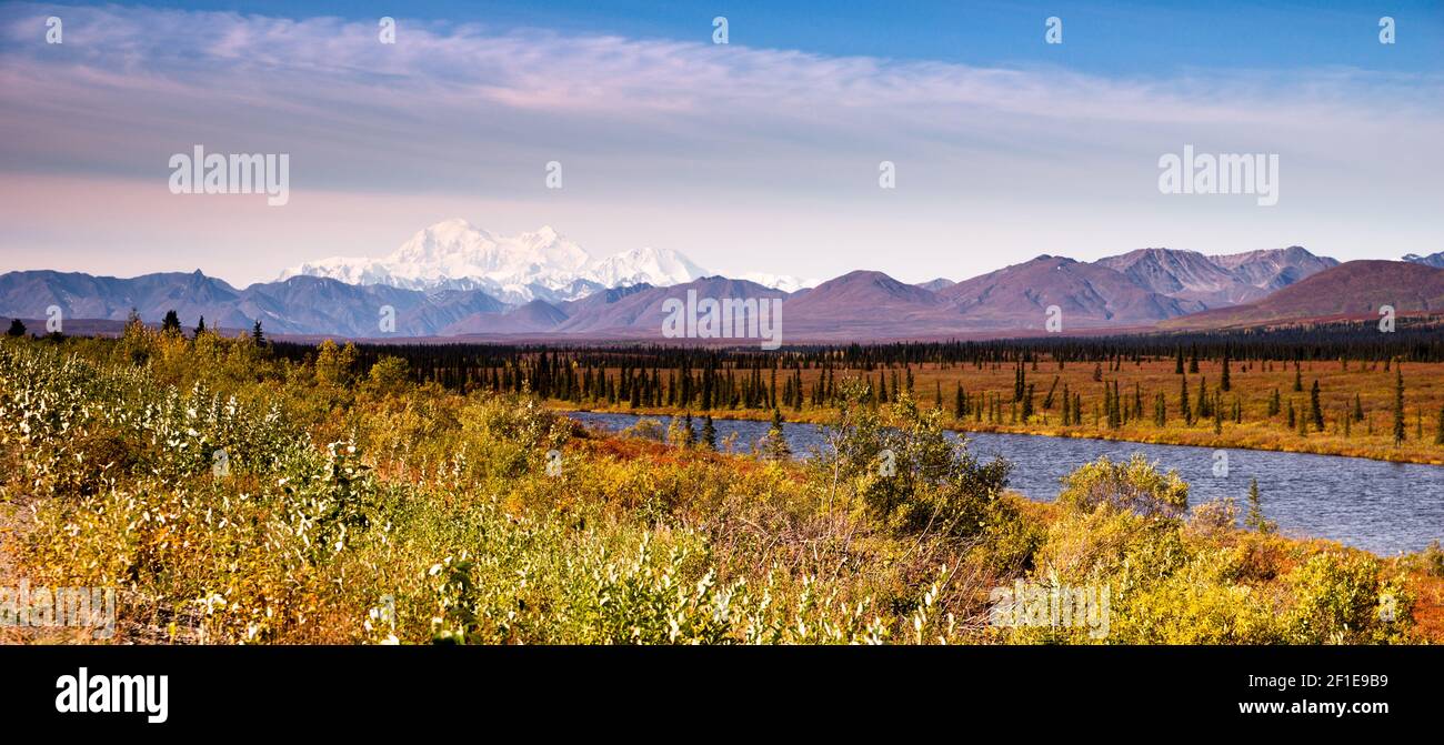 Denali Range Mt McKinley Alaska Nord America Foto Stock