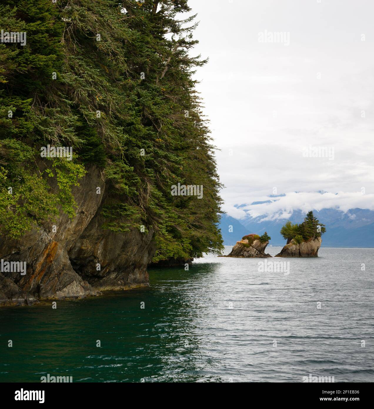 Rocky Buttes Kenai Fjords Oceano Pacifico settentrionale Alaska Foto Stock