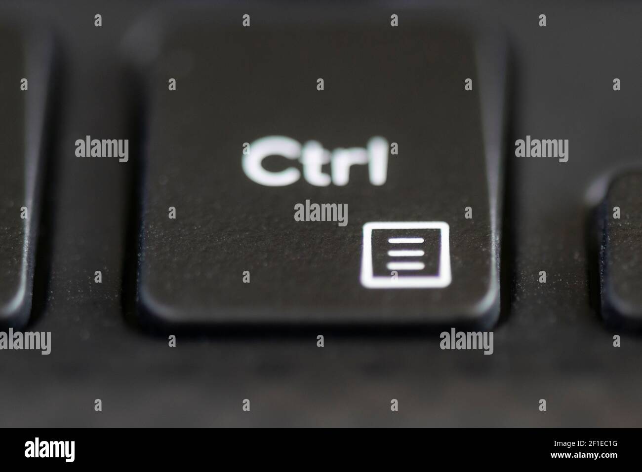 Tasto Ctrl sulla tastiera di un computer portatile Foto Stock