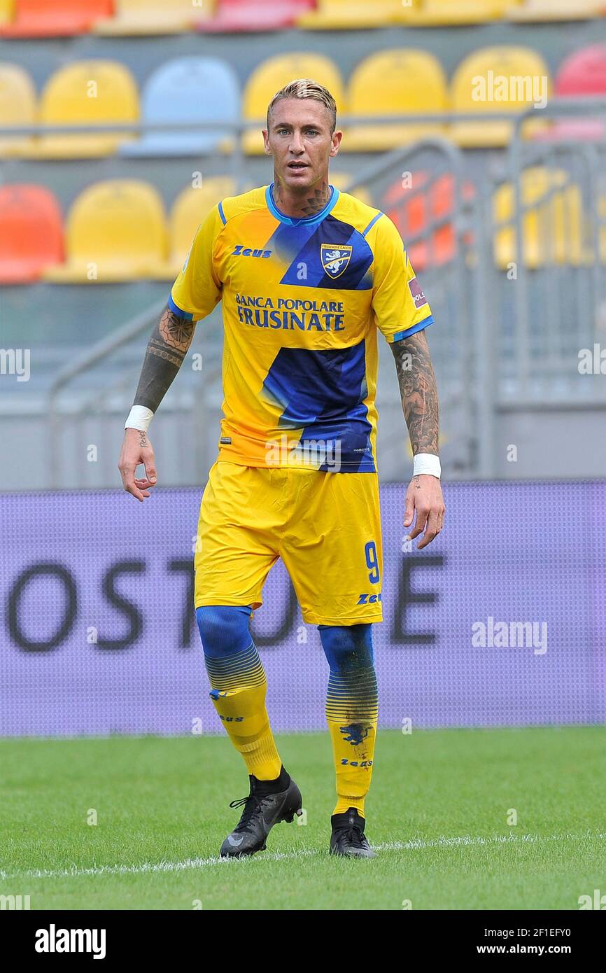 Matteo Ardemagni giocatore di Frosinone, nel corso della prima partita del campionato italiano di calcio Serie B tra Frosinone - Empoli risultato finale 0-2, Foto Stock