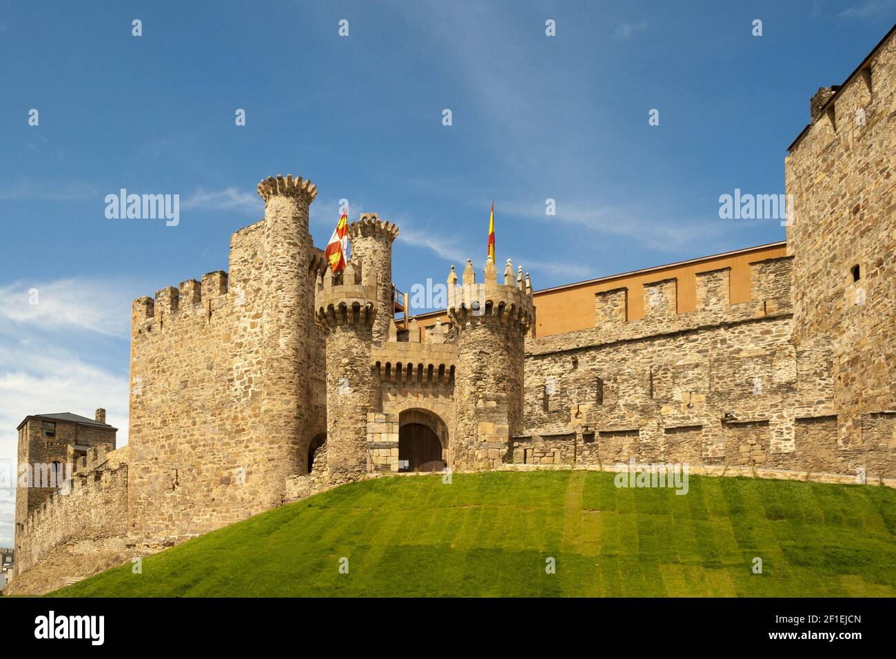 Castello dei Templari di Ponferrada, Spagna Foto Stock