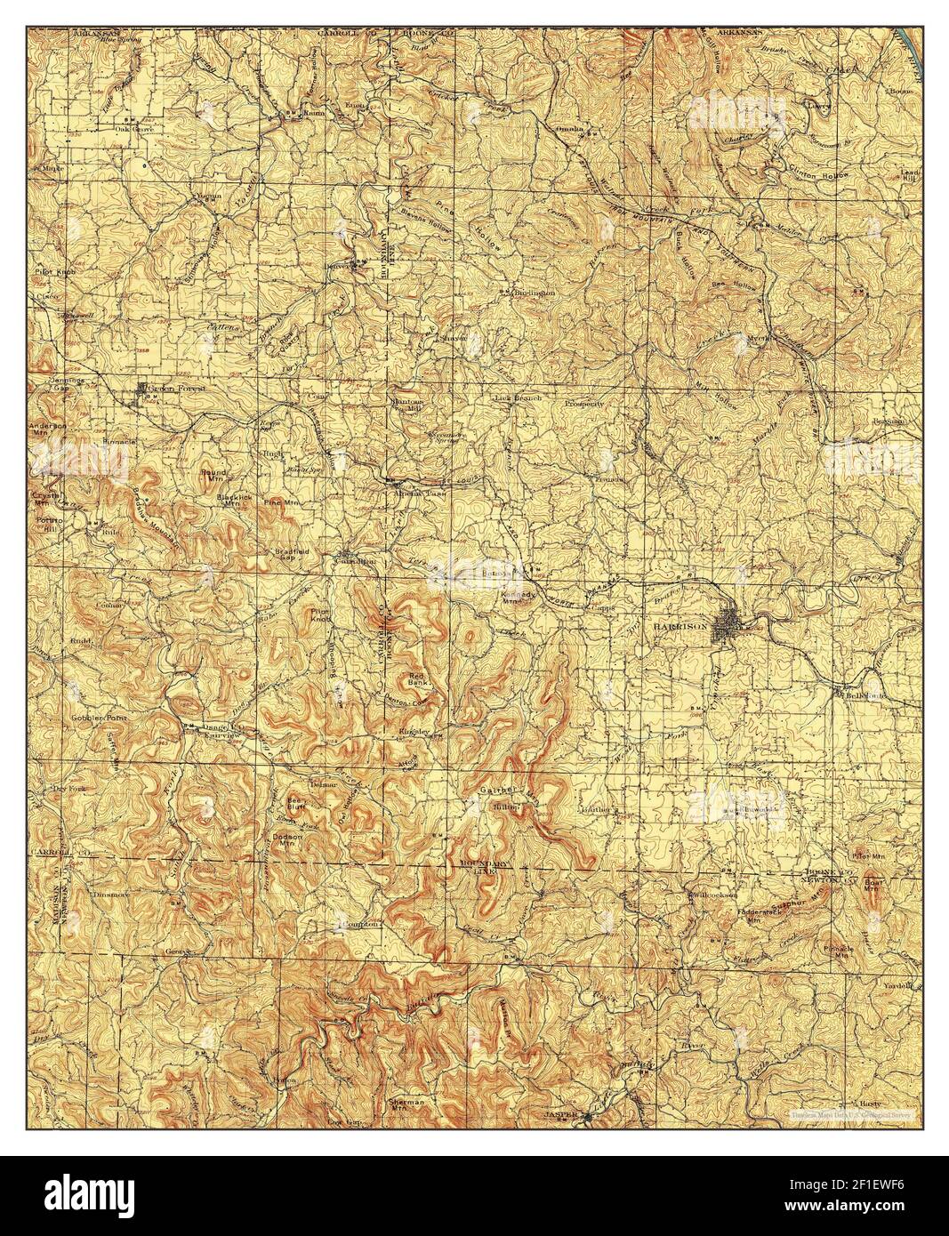 Harrison, Arkansas, mappa 1905, 1:125000, Stati Uniti d'America da Timeless Maps, dati U.S. Geological Survey Foto Stock