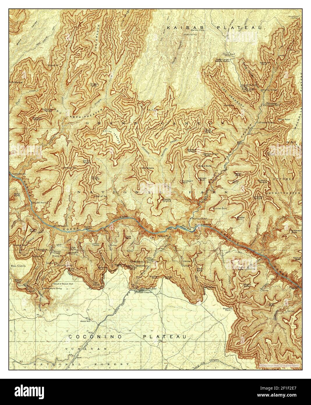 Bright Angel, Arizona, mappa 1906, 1:48000, Stati Uniti d'America da Timeless Maps, dati US Geological Survey Foto Stock