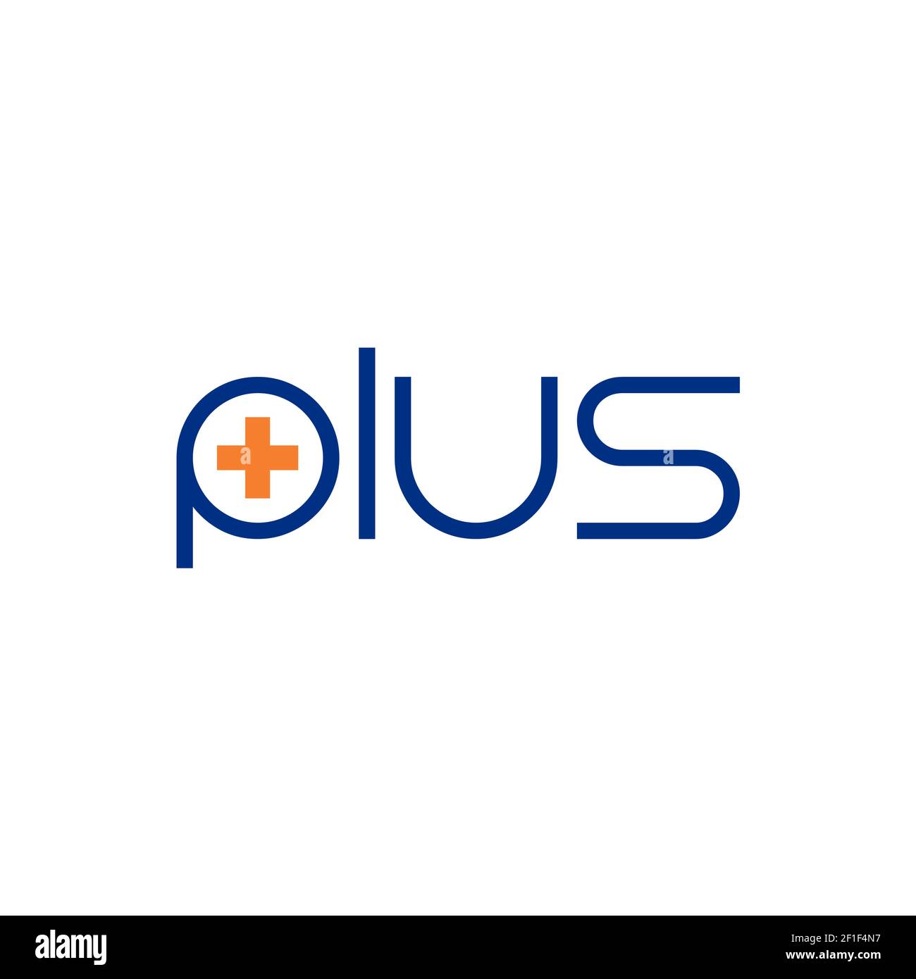 Più il logo e simboli dell'etichetta dell'ospedale medico della farmacia clinica medica del medico di sanità. Illustrazione Vettoriale