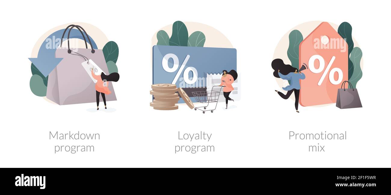 Illustrazioni vettoriali del concetto astratto di attrazione del cliente. Illustrazione Vettoriale