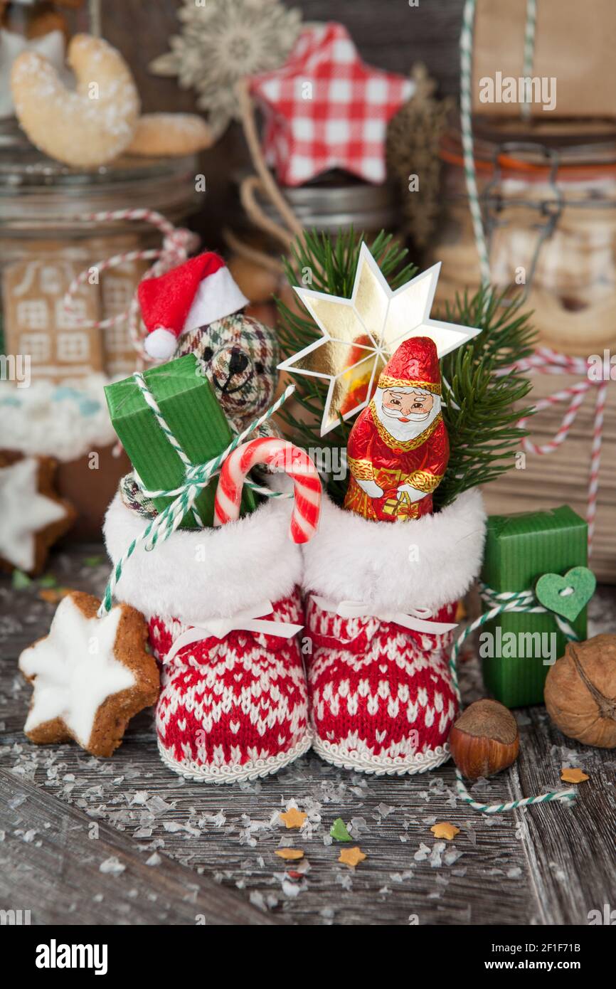 Scarponi da Babbo Natale Foto stock - Alamy